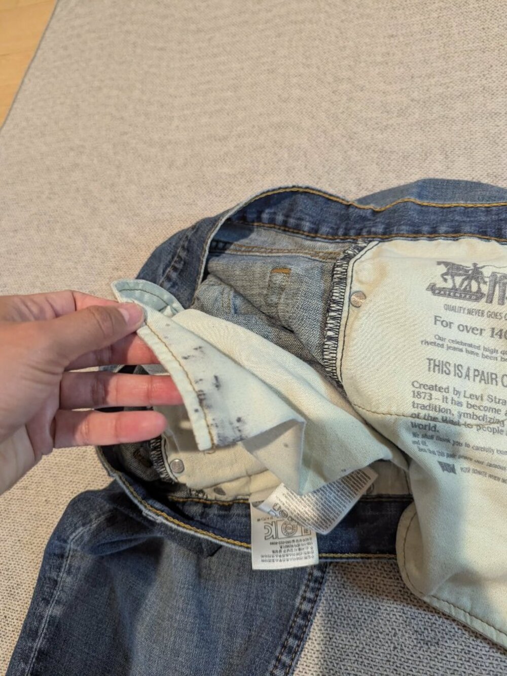 Levi’s Women’s Blue Straight Leg Jeans Size L - Picture 8 of 11